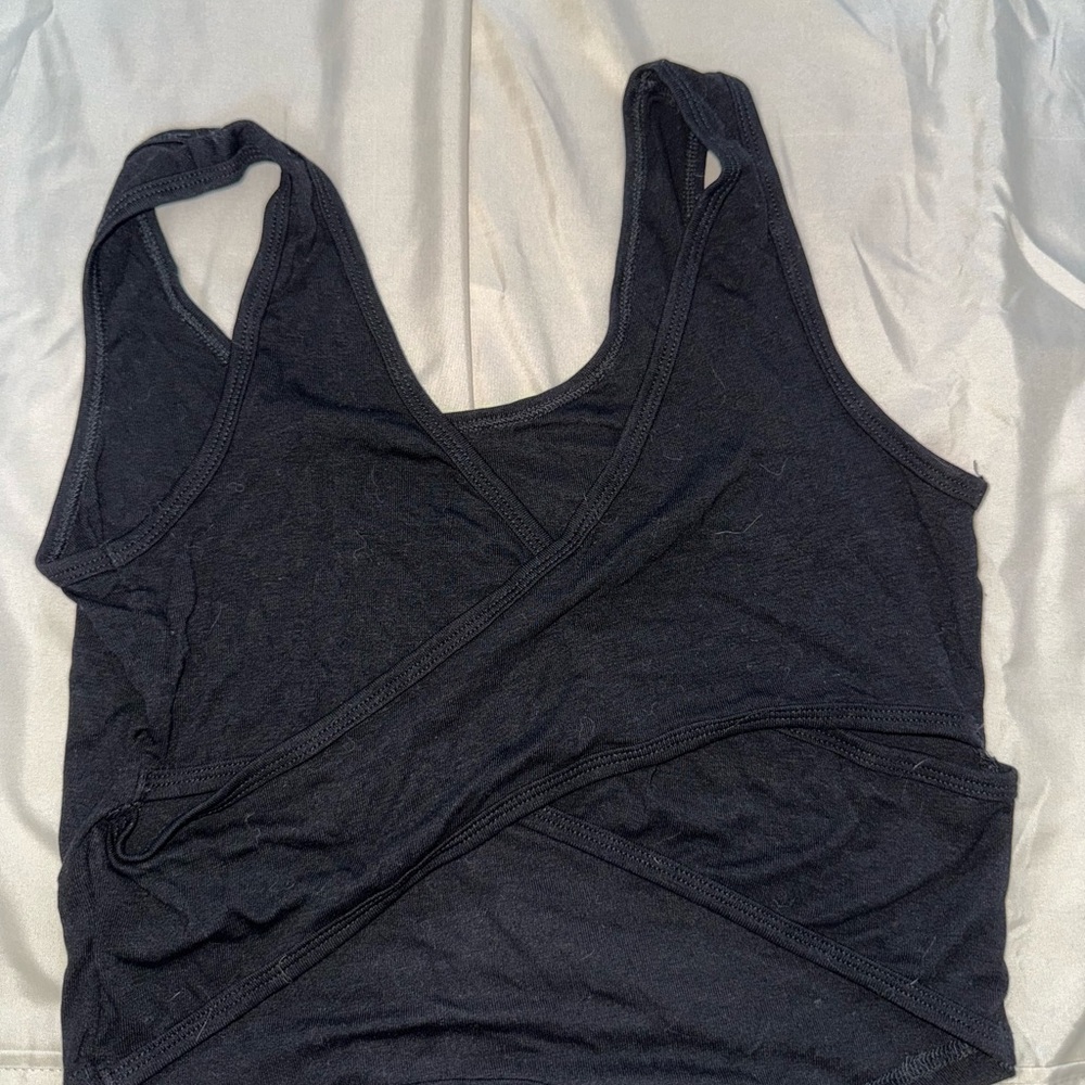 Elegant Black Wrap Tank Top